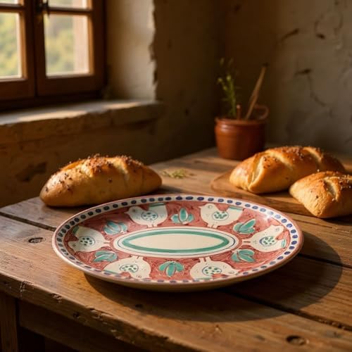 La Maison Unique: Piatto Ovale in Ceramica di Vietri – 30 cm | Decori Tradizionali Costiera Amalfitana 1904250915