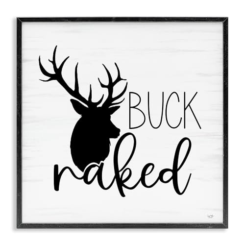 Cadre Buck Naked Silhouette Stupell Industries tableau noir de qualite