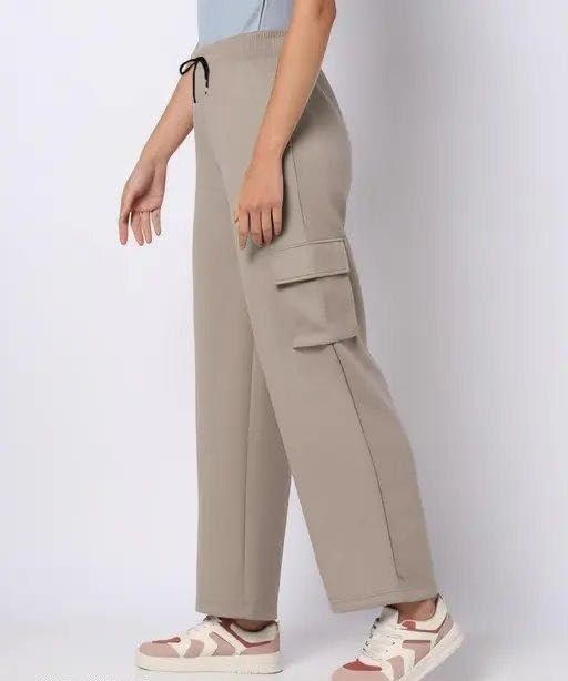 Image of Women Cargo Pants 4 Pocket Design Casual Comfortable Utility Style Everyday Travel Outdoor Outfit