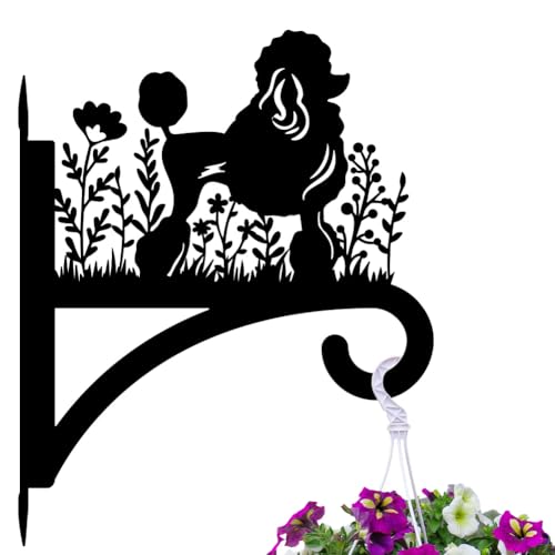 peacoblue Ganci per Piante in Ferro per Interni ed Esterni, 12'x13.6' Supporto Metallico Resistente alle Intemperie per Portico, Giardino, Casa di Campagna (Pudle e Fiori)