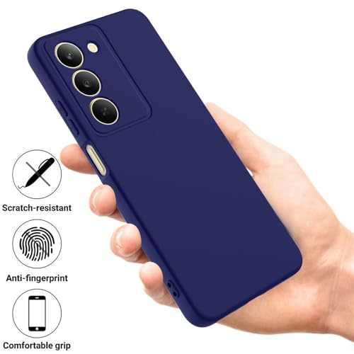 Image of Back Cover for Mi Redmi 15 5G | Full Camera Protection | Premium Liquid Silicon Case | Flexible Bumper Case for Mi Redmi 15 5G (Dark Blue)