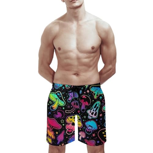 Men's Neon Swim Trunks with Mesh Liner Quick Dry Beach Shorts for Mens Board Shorts Swimwear2