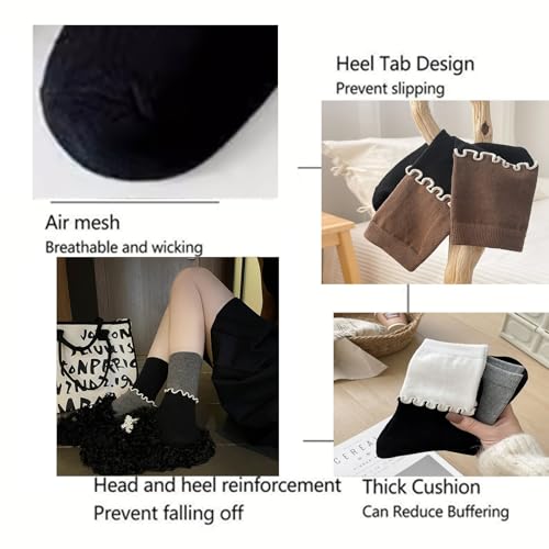 Chaussettes légères pour femmes avec volants anti-compression fins - 4