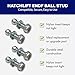 Hatchlift Products Ball Stud with Nylon Nuts - Replacement End Fitting for Socket Gas Springs - Easy Disconnect & Reconnect - Extends Gas Spring Life - Off-Season Storage, 13mm Stud - 4 pcs