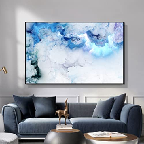 Affiches et gravures moderne mur photos bleu blanc abstrait
