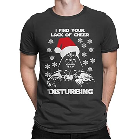 I Find Your Lack of Cheer Disturbing Christmas T-Shirt Funny Darth Vader Star Wars Shirt Black Cover