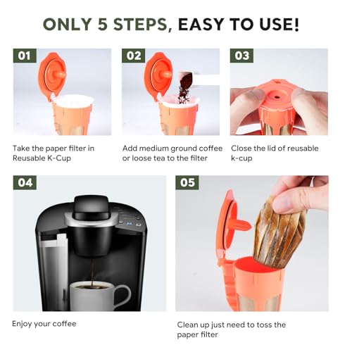 Filtres à café jetables K Cup papier blanc tasses réutilisables portion unique L - 8