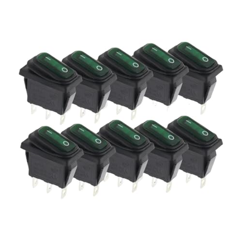 Interruptor basculante KCD3 rectangular de 12V y 220V 20A sin luz azul 4