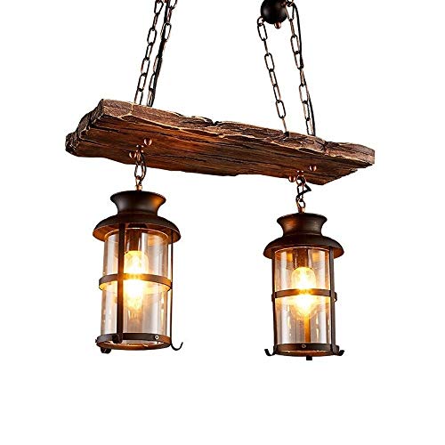 Chandelier en Verre et Métal Finition Vintage Plafonnier Cage Haut de Gamme E27