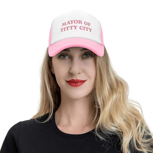 Image of Funny Trucker Hats for Women Hot Pink Funny Gag Baseball Cap for Girls Women Men Hat