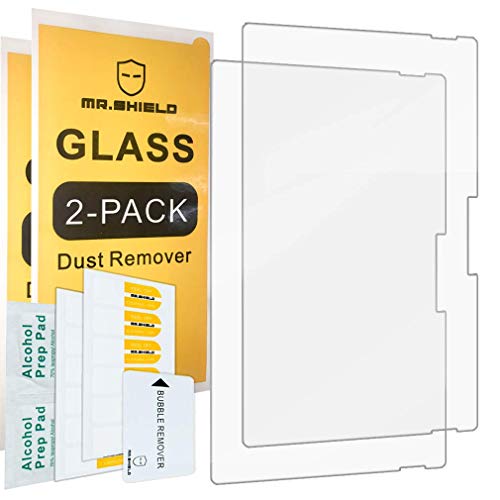 [2-Pack]-Mr.Shield For Microsoft Surface Pro 7 [Tempered Glass] Screen Protector [0.3mm Ultra Thin 9H Hardness 2.5D Round Edge] with Lifetime Replacement Mississippi 