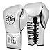 Title Boxing Pro Mex Professional Edge Lace Training/Sparring Boxing Gloves (Silver, 18 oz)