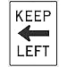 NMC TM531K, Keep Left" Arrow Graphic Sign (Pack of 5 pcs)