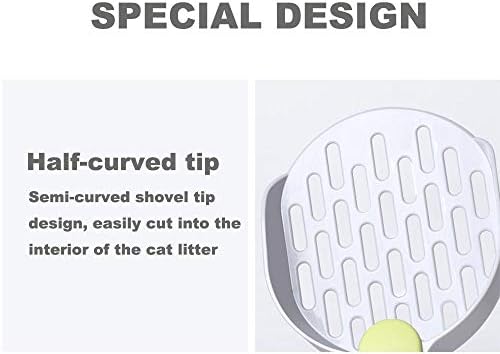 SUOXU 2 Pcs Cat Litter Scoop, Durable ABS Plastic Cat Litter Scoop Cat Litter Sifter Shovel Pet Cleanning ToolInstantly Filter Cat Litter and Cat Feces Cleaning Pet Picker