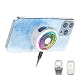 Black Shark FunCooler 5 磁気式 スマホ 冷却 散熱器、RGB冷却ファン 取り外し可能なグリップ付きの携帯電話ラジエーター、スマホクーラー iPhone Magneticシリーズ/Android 用のポータブル、ゲーム、ライブ配信、撮影に対応 (はくしょく)