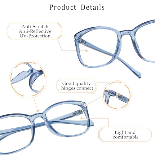 Image of LifeArt Blue Light Blocking Glasses, Anti Eyestrain, Computer Reading Glasses for Women /Men