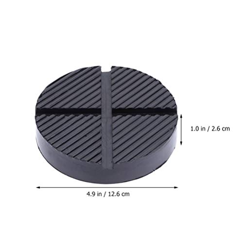 FAVOMOTO 2 Pieces Rubber Floor Mats Cat Pad Grooved Rubber Mat Adapter Jack Pad Pad for Saddle Floor Jack Universal Guide