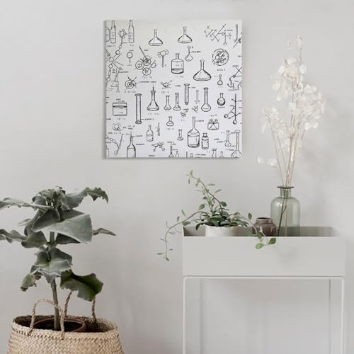 Tableau chimie moderne 50x50 cm pour décorer un mur blanc - 4
