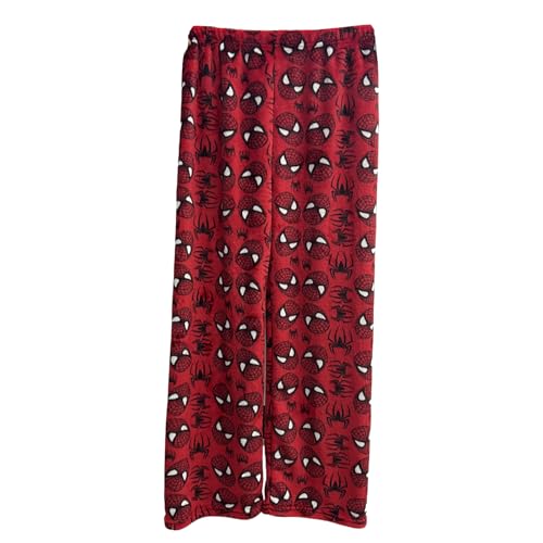Fpvcqnm Halloween Kawaii Pajamas Pants Flannel Casual Sleep Spider Pajama Pants Cartoon Anime Pajama for Women Men