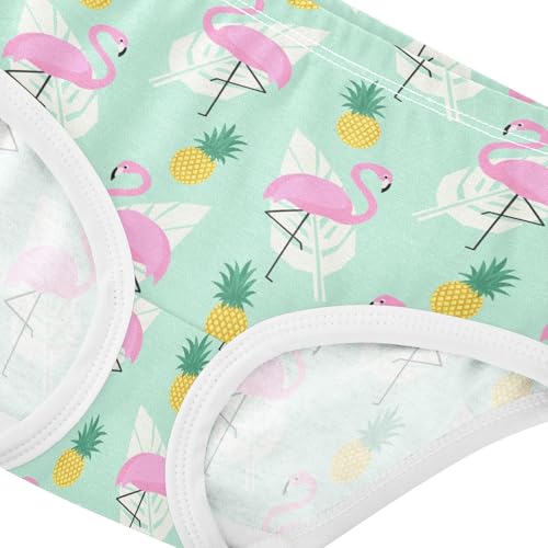Little Girl Underwear Toddler Panties Kids Undies Flamingo Pineapple Soft Cotton Briefs 2T-8Y4