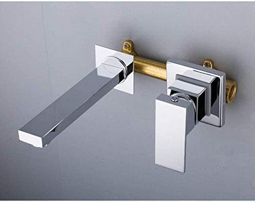 Mitigeur pour lavabo mural argenté et robinet de salle de bain design