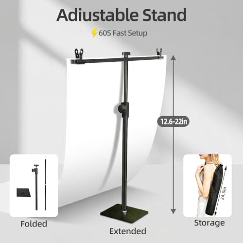 Fondos fotográficos PVC con soporte ajustable 23.6x35.4 in miniatura 3