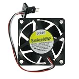 Fanuc Cooling Fan Replacement 9WF0624H4D03 A90L-0001-0508 SanAce60WF, 60x60x25mm 24V 0.15A 6-Pin 3-Wire CNC Industrial Fan for Control Cabinet