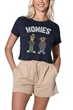 Sesame Street The BFF Women's Crop Top T-Shirt, Navy, Large
