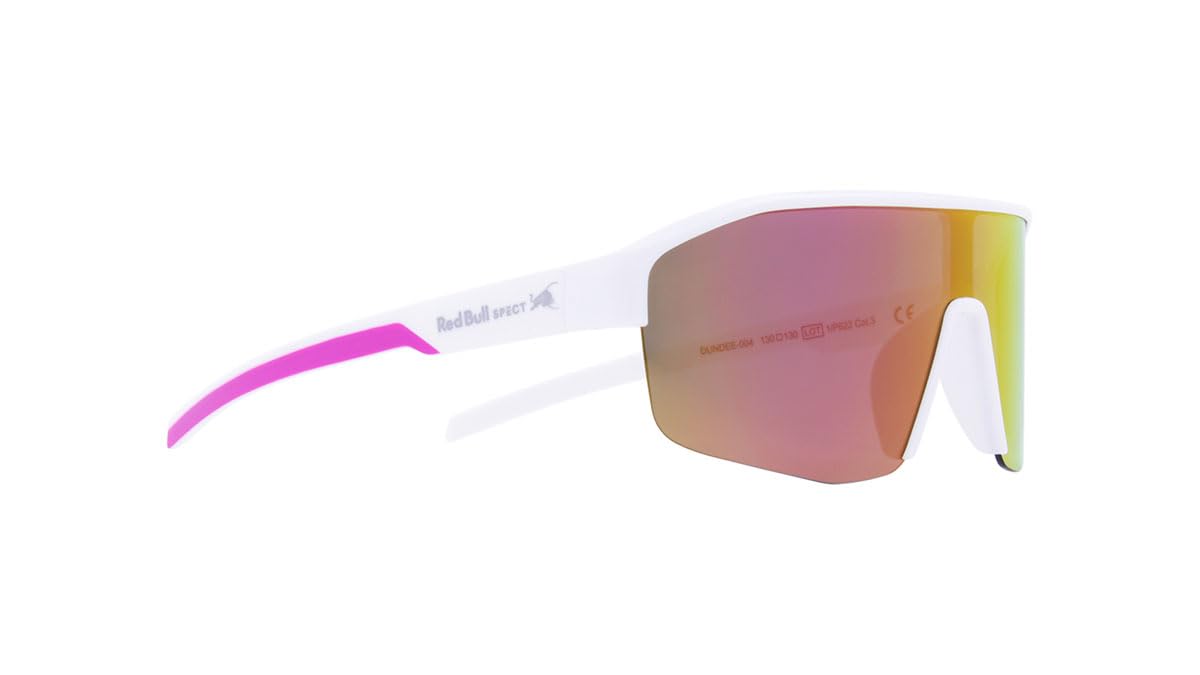 Spect Unisex Shiny White Red Bull Eyewear 'S Dundee Sunglasses, S