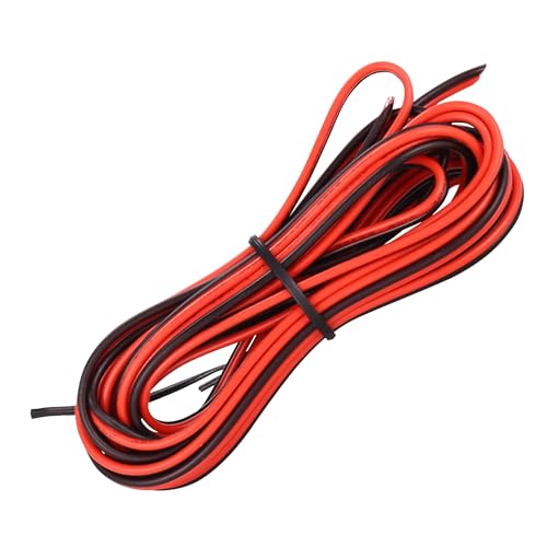 Qusedwey 20 CALIBRE por 3 METROS CABLE ZIP NEGRO ROJO CABLE AWG CABLE de COCHE de COBRE