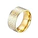 Epinki 10MM Anillo de Novios, Anillo Animal Oro Anillos de Boda Modernos para Hombre de Acero Inoxidable Tamaño 17