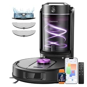 Vexilar W15 Saugroboter mit Wischfunktion, Beutelloser Multi-Zyklon-Absaugstation Staubsauger Roboter, 10000Pa, LiDAR Navigation, 3-in-1 Saug und Wischroboter, 180Min Max, App- & Sprachsteuerung
