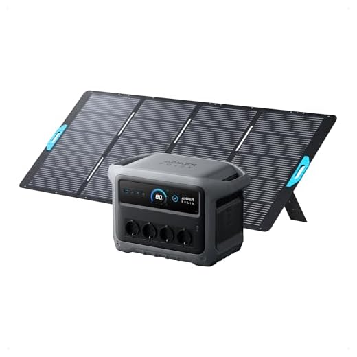 Station électrique portable Anker SOLIX C1000 Gen 2 et panneau solaire 400 W, générateur solaire 2 000 W (pic 3 000 W), charge totale en 49 min, batterie LiFePO4 1 024 Wh, pour les coupures de courant