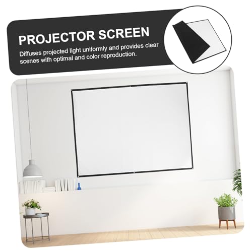 Pantalla de proyección portátil blanca fácil de instalar miniatura 4