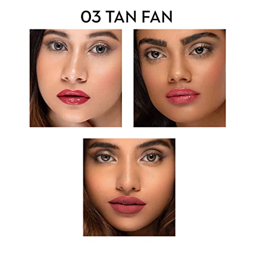 Image of SUGAR Cosmetics - Smudge Me Not - Lip Duo - 03 Tan Fan (Mauve Nude) - 3.5 ml - 2-in-1 Duo Liquid Lipstick with Matte Finish and Moisturizing Gloss