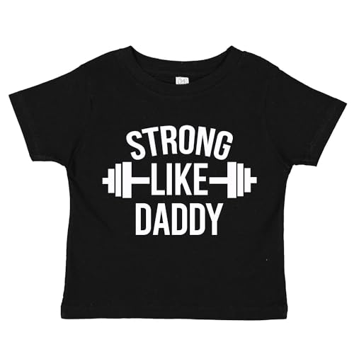 Tees & Tails Strong Like Daddy Baby Tee Shirt (Infant and Toddler Sizes)