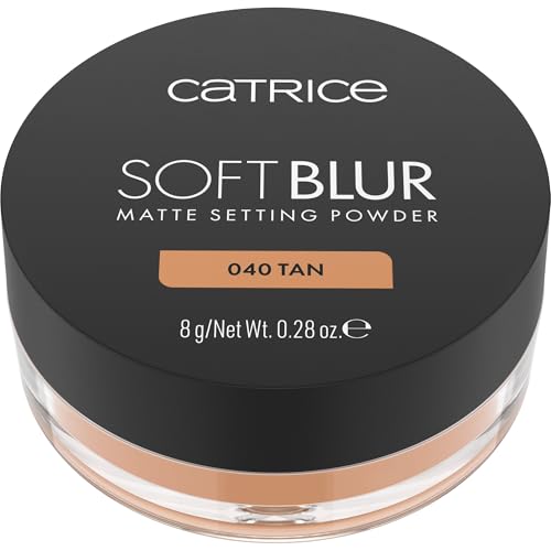 Catrice Soft Blur Matte Setting Powder 040 Tan, polvo matificante y ligero de larga duración, para fijar el maquillaje, efecto soft-blur, 8g