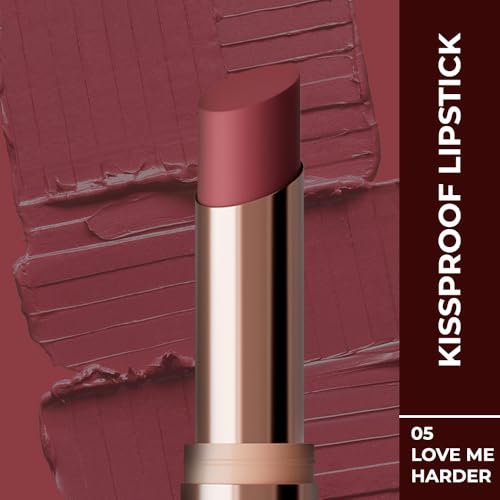 Image of Colorbar Kissproof Lipstick | Love Me Harder Brown | Lightweight Matte Texture | Vegan & Cruelty-Free | Free from Paraben, Mineral Oil & Sulphate | 3.7g