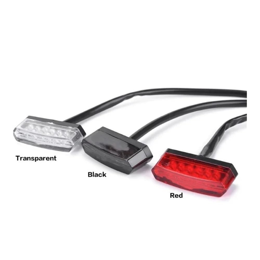 Generique Moto Arrière Lampe Accessoires De Moto 12V, Feux Arrière LED, Feu Plaque D'immatriculation, Stop
