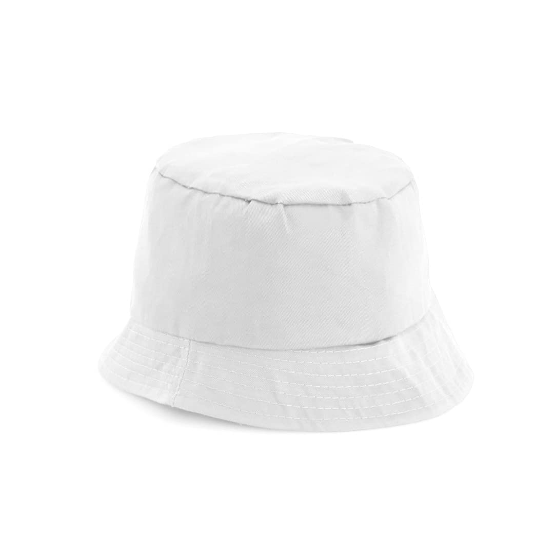 eBuyGB Men's Bucket Hat, White, White UK