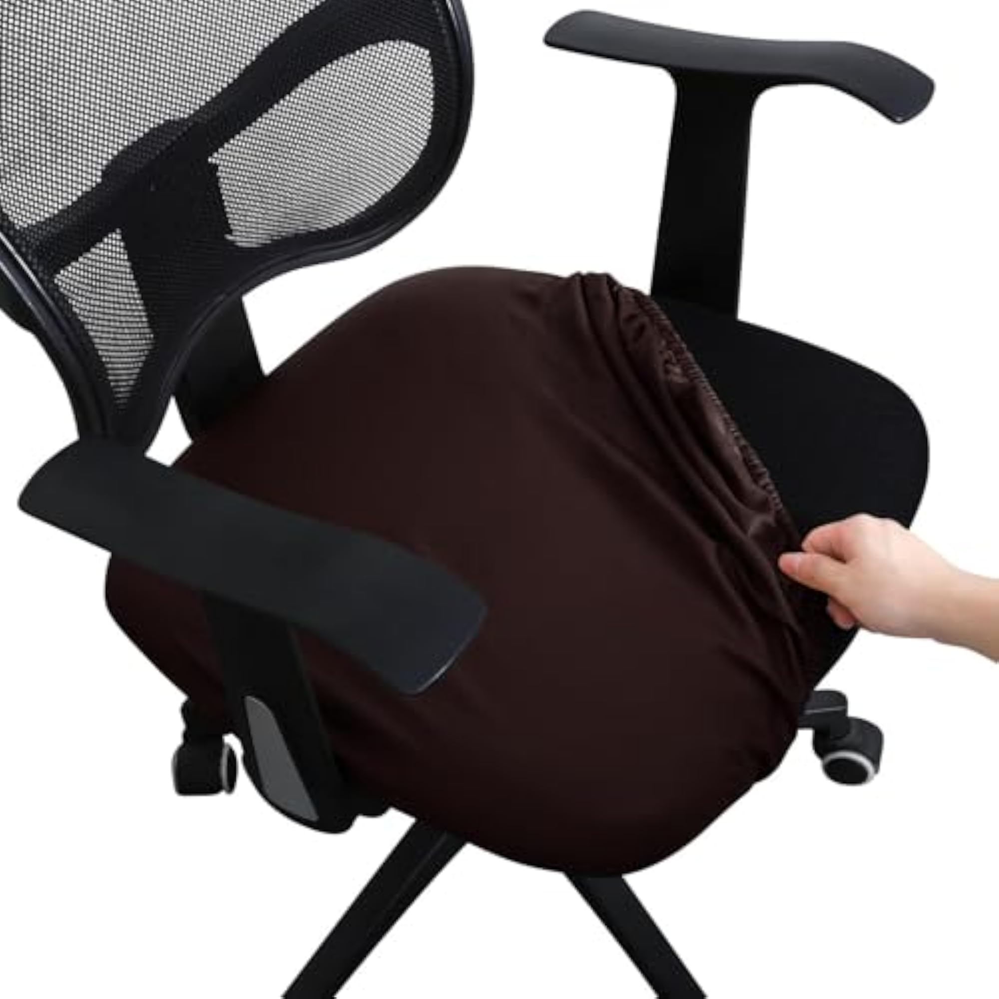 Stretchable Office Chair Cover, Coffee