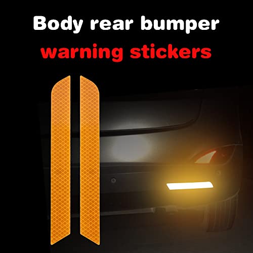 YOUYIKE 20 Pièces Orange Sticker reflechissant Casque Velo, Bande réfléchissante Autocollant de vélo Haute visibilité et sécurité de vélo de Nuit, pour Trottinette Poussette Voiture - Image 7