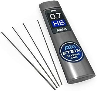 Pentel-Ain Stein Mechanical Refill Leads - 0.7mm - HB - 1 Tube of 40 Leads