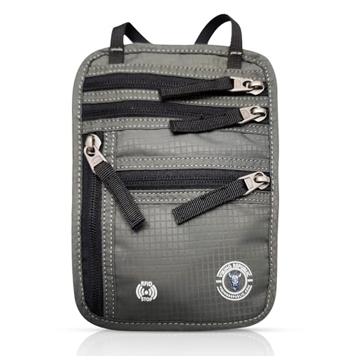 Image of Viking Republic - Neck Wallet - RFID Blocking Passport Wallet - Travel Pouch for Passports - Easy To Conceal