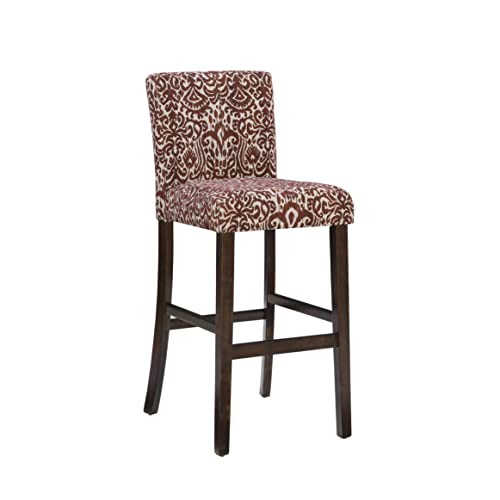 Linon Morocco Lava Manhattan Stain Barstool Bar Stool, 17.75