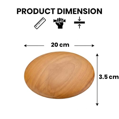 Image of Teak Wood Handle for Main Door /Door Handle for Home & Office /Pull & Push Handle for Main Door /Modern Designer Handle - Pack of 1 (Full, 8 Inch) - Model 5034-| 3 Years Warranty |
