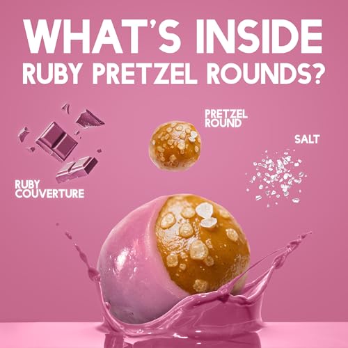 Image of Squirrel Brand Ruby Cacao Pretzel Rounds, 30oz Resealable Jar, Sweet & Salty Crunchy Snack, Gourmet Ruby Couverture Pretzel Ball Treats, Premium Gift Idea, Holiday & Party Snack, Indulgent Artisan Ruby Treats