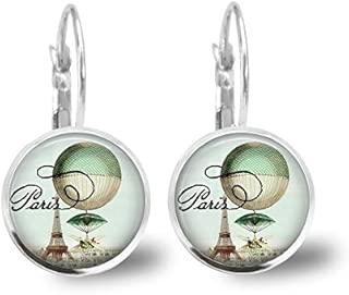 Idee Regalo Natale Per Moglie.Regalo Di Natale Per Idea Regalo Moglie Fbm Ref 68a San Valentino Regalo Di Compleanno Orecchini Cabochonfiori Colorati Argento Antico Luminushair Com Br