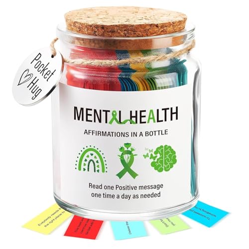 Bouteille d'affirmation positive comme cadeau surélevant aux notes de motivation pour vos proches