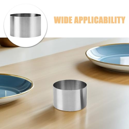 Molde redondo de acero inoxidable de 8 cm para pasteles pequeños y mousse 8
